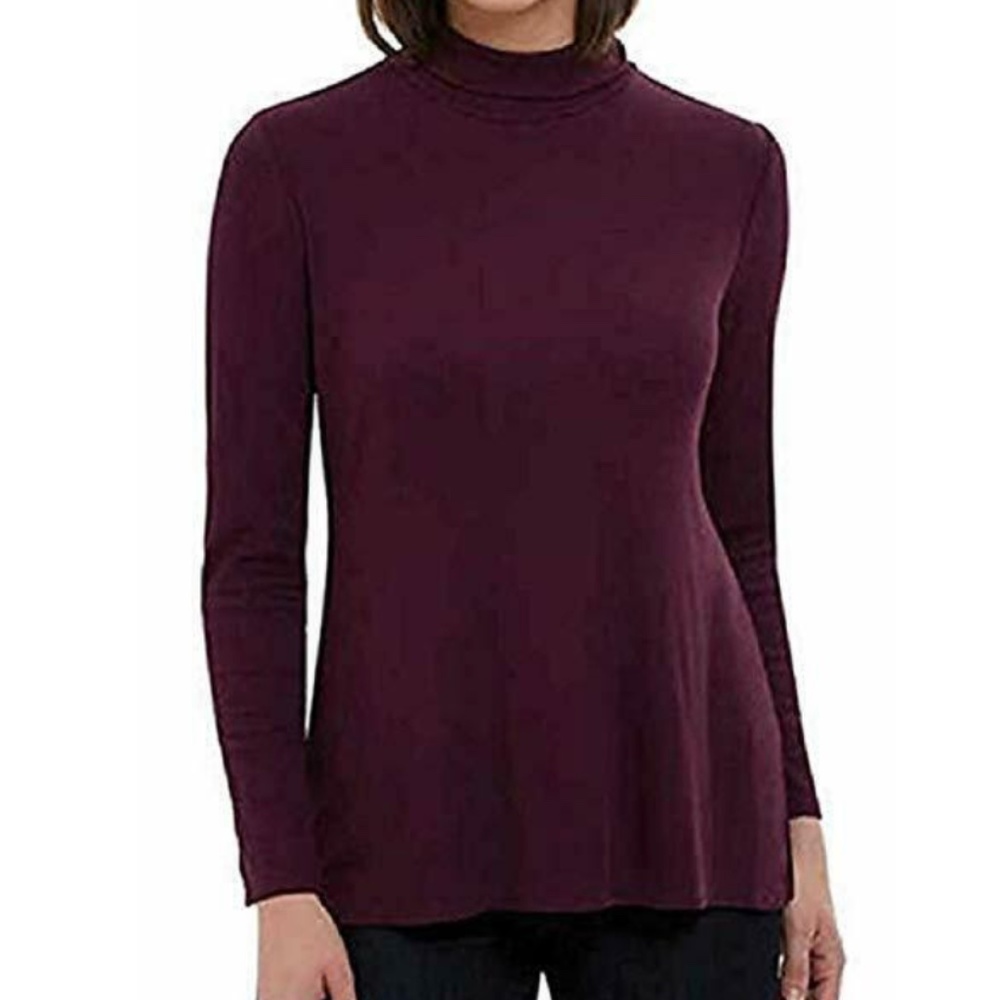 Jones NY NWT Burgundy Turtle-neck Long Sleeve | S